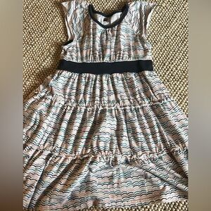Tea Collection Girls Stylish Dress with Wave Pattern